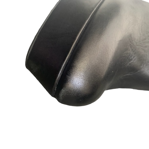 THEORY Black Leather Wedge Ankle Boots size 37 eu - Picture 7 of 8